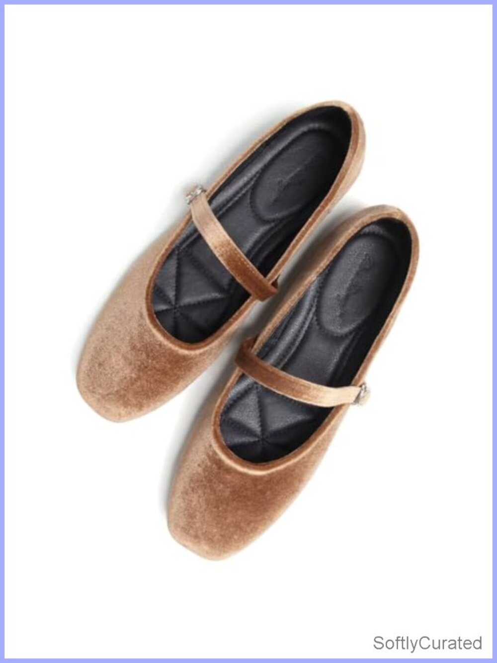 Mary Jane Square Toe Ankle Strap Ballet Flats Leather Satin Women's